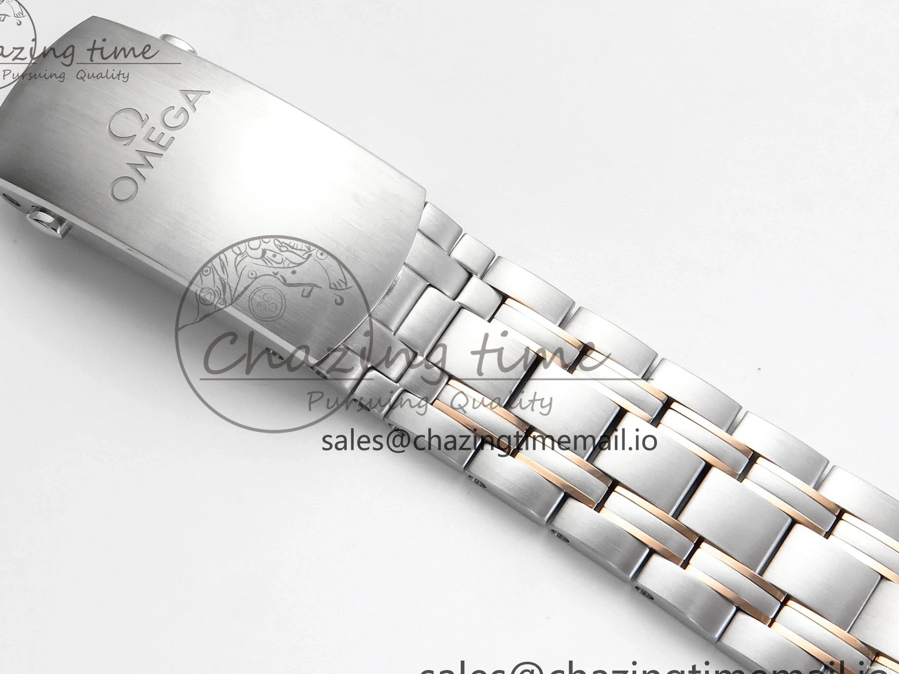 0507 Seamaster 300m Chrono SS YG OMF 1:1 Best Edition Blue Dial on SS YG Bracelet A Popular 7685